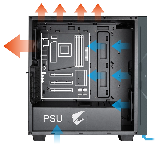 کیس گیگابایت AORUS C300 GLASS 20 کیس AORUS C300 GLASS