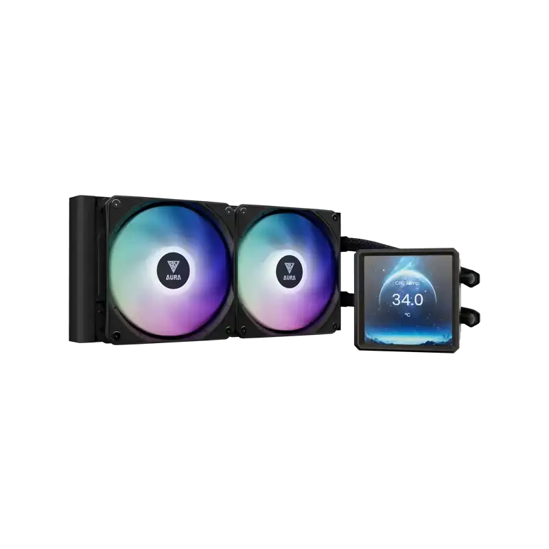 خنک کننده مایع گیم دیاس AURA GL240 LCD ARGB 1 AURA GL240 LCD ARGB