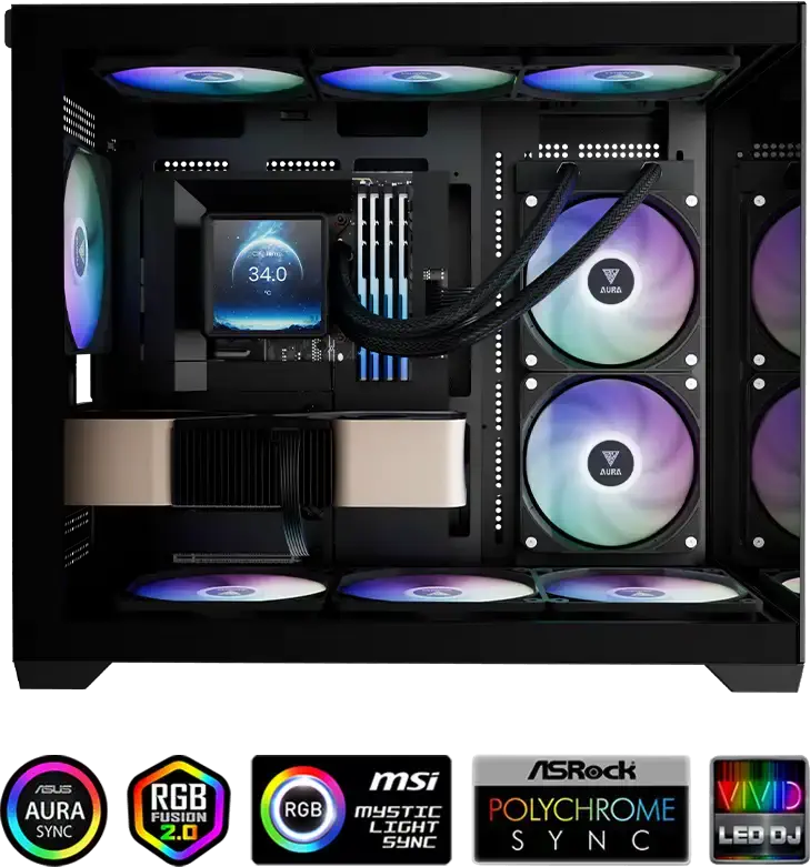 خنک کننده مایع گیم دیاس AURA GL240 LCD ARGB 28 AURA GL240 LCD ARGB