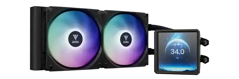 خنک کننده مایع گیم دیاس AURA GL240 LCD ARGB 27 AURA GL240 LCD ARGB