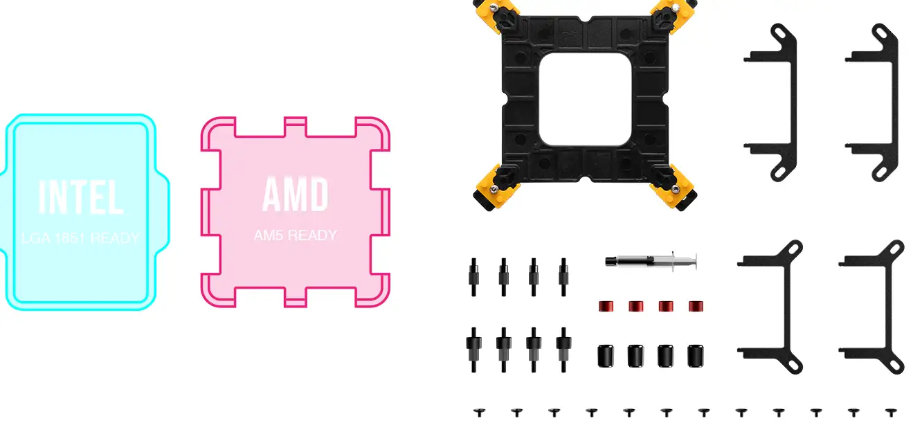 خنک کننده مایع گیم دیاس AURA GL360 LCD WH ARGB 28 AURA GL360 LCD WH