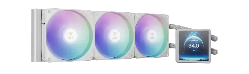 خنک کننده مایع گیم دیاس AURA GL360 LCD WH ARGB 25 AURA GL360 LCD WH