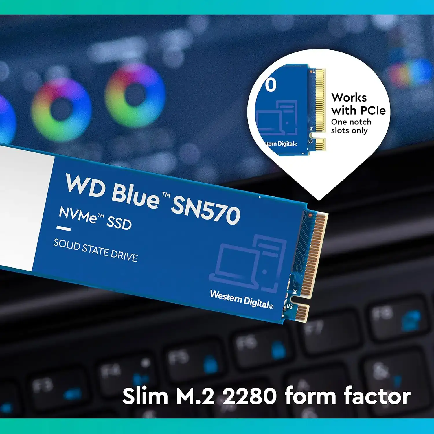 اس اس دی اینترنال M.2 NVMe وسترن دیجیتال Blue SN570 ظرفیت 2 ترابایت 9 Blue SN570