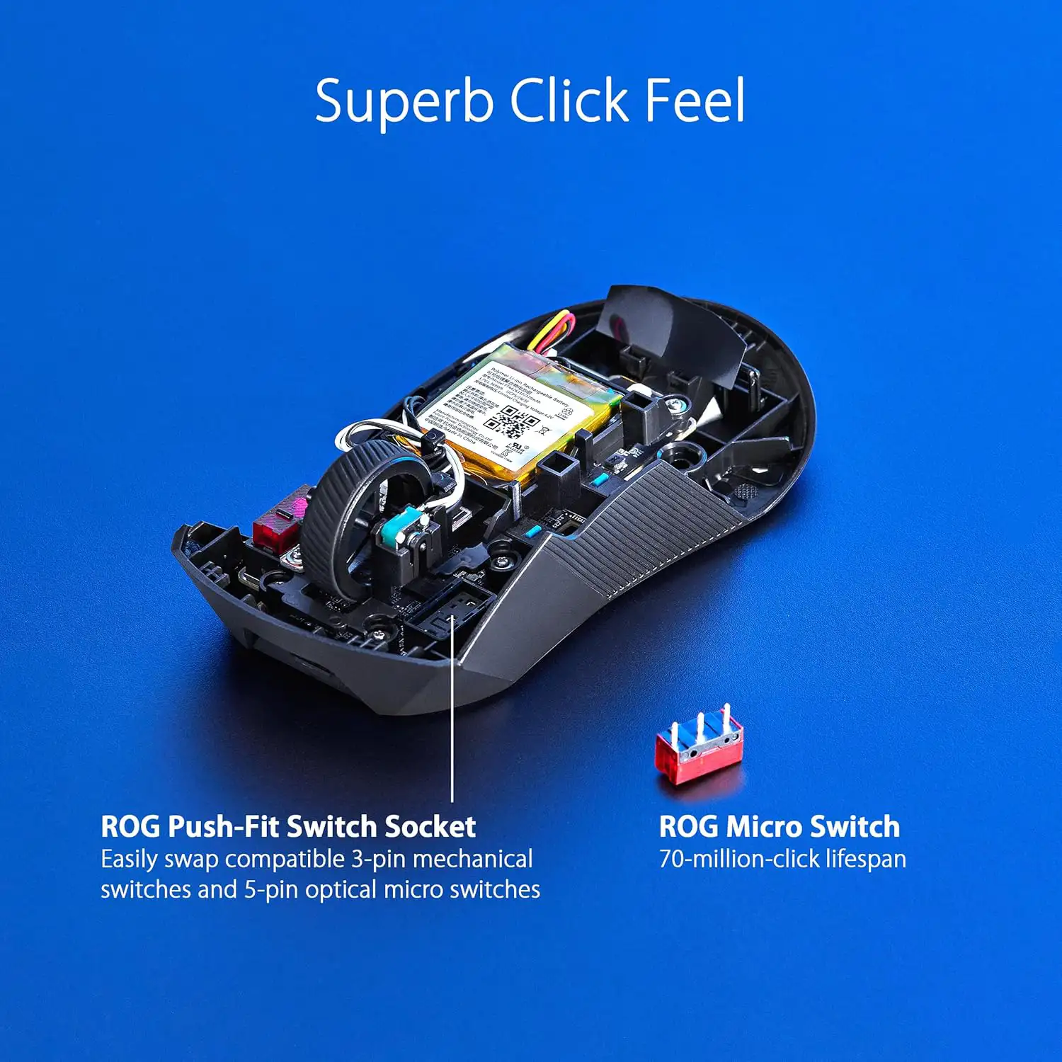 موس بی سیم گیمینگ ایسوس P711 ROG Gladius III WL AimPoint 12 ROG Gladius III WL AimPoint