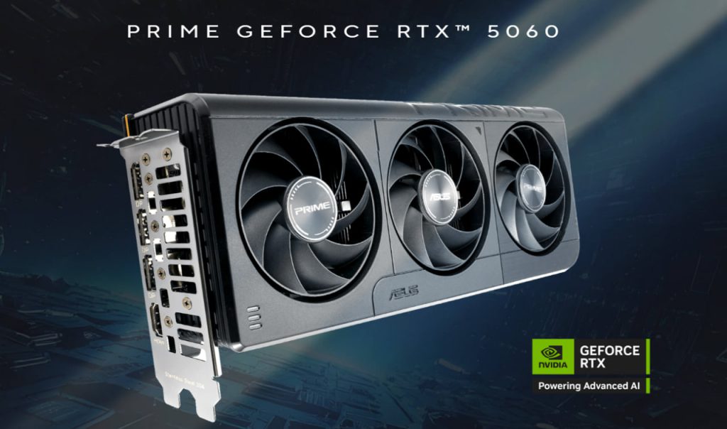 کارت گرافیک ایسوس PRIME GeForce RTX 5060 8GB GDDR7 OC Edition 15 PRIME RTX 5060 OC 8GB