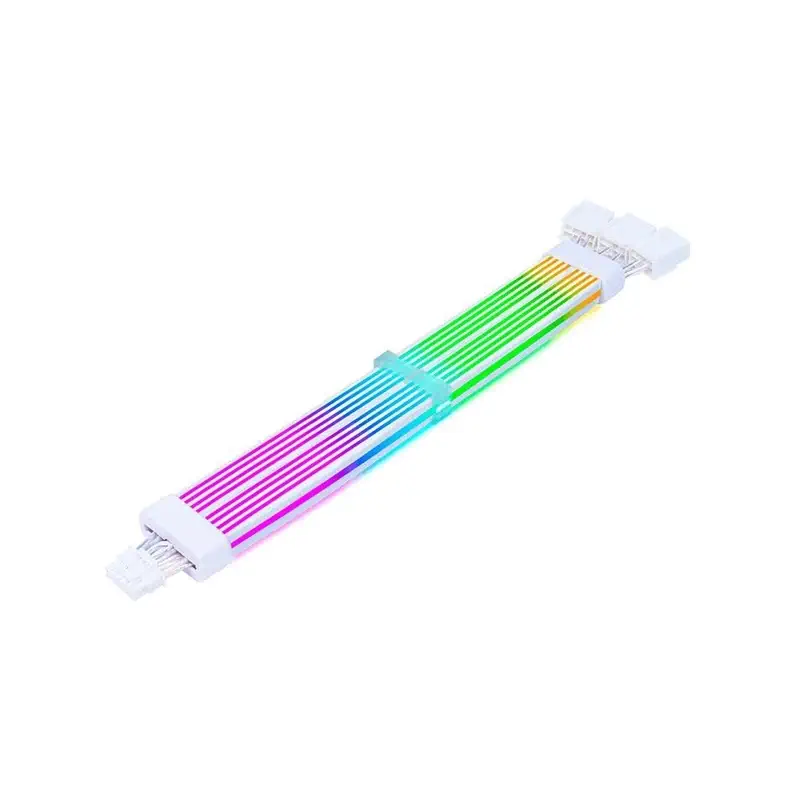 کابل اسلیو ایس گیک AC124 ARGB 12+4 Pin White 4 AC124 ARGB 12+4P Wh