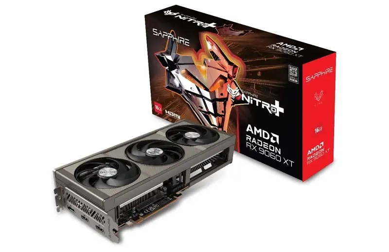 کارت گرافیک سافایر NITRO+ AMD Radeon RX9060 XT OC 16GB GDDR6 15 NITRO+ RX9060XT O16G