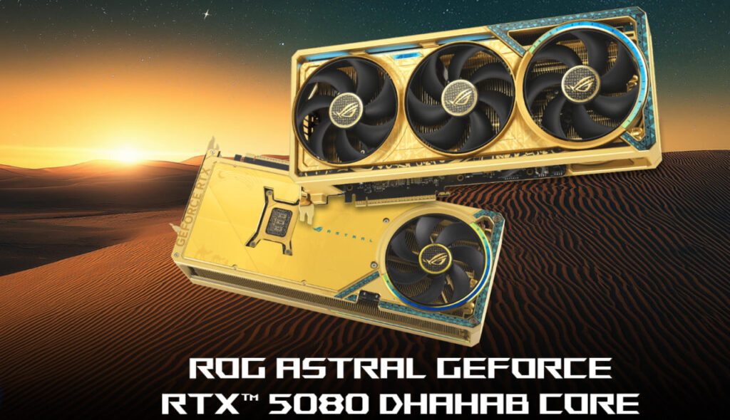 کارت گرافیک ایسوس ROG Astral RTX 5080 Dhahab CORE OC 16G 15 ROG Astral RTX 5080 Dhahab CORE OC 16G