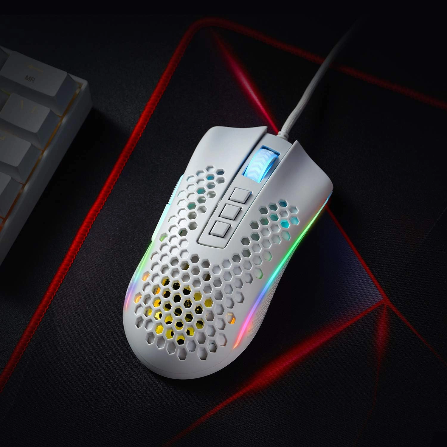 موس گیمینگ ردراگون STORM M808-KS WHITE 13 STORM M808-KS