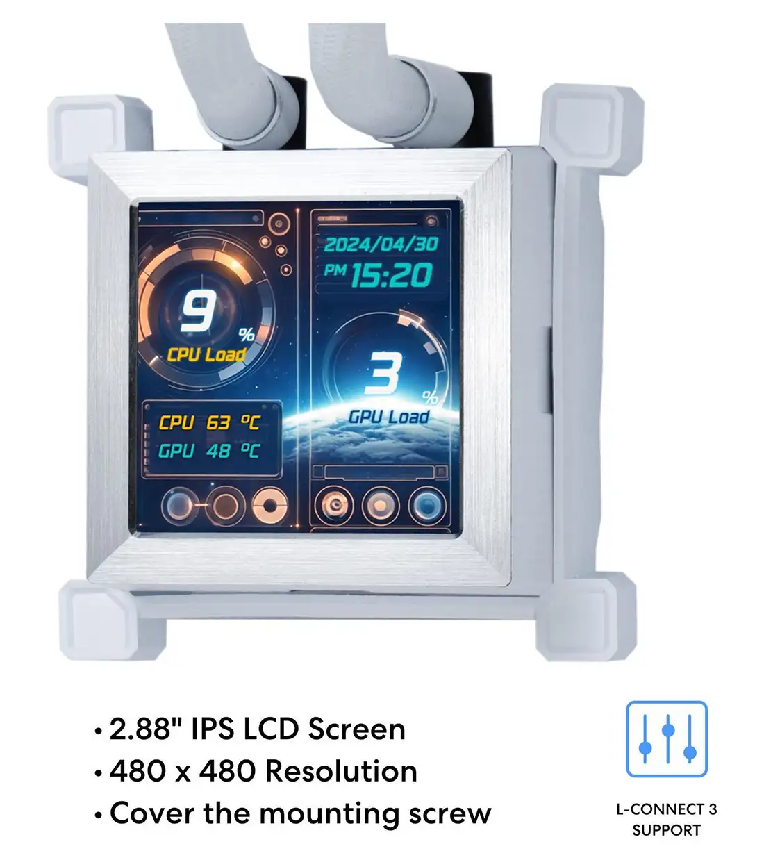 HydroShift LCD 360R WH