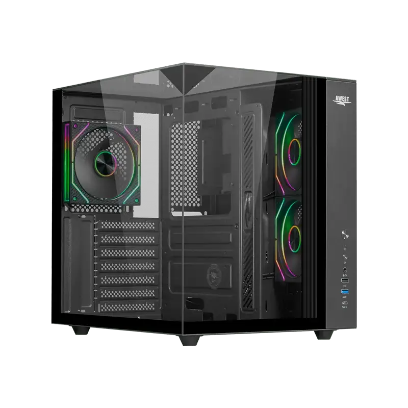 کیس گیمینگ اوست AQ-15TG-B 1 AWEST AQ-15TG-B