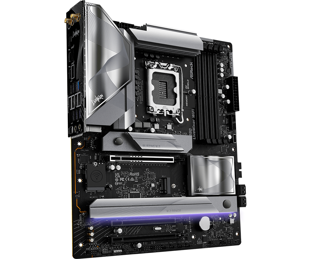 مادربرد ازراک مدل Z890 LiveMixer WiFi 7 مادربرد ازراک مدل Z890 LiveMixer WiFi