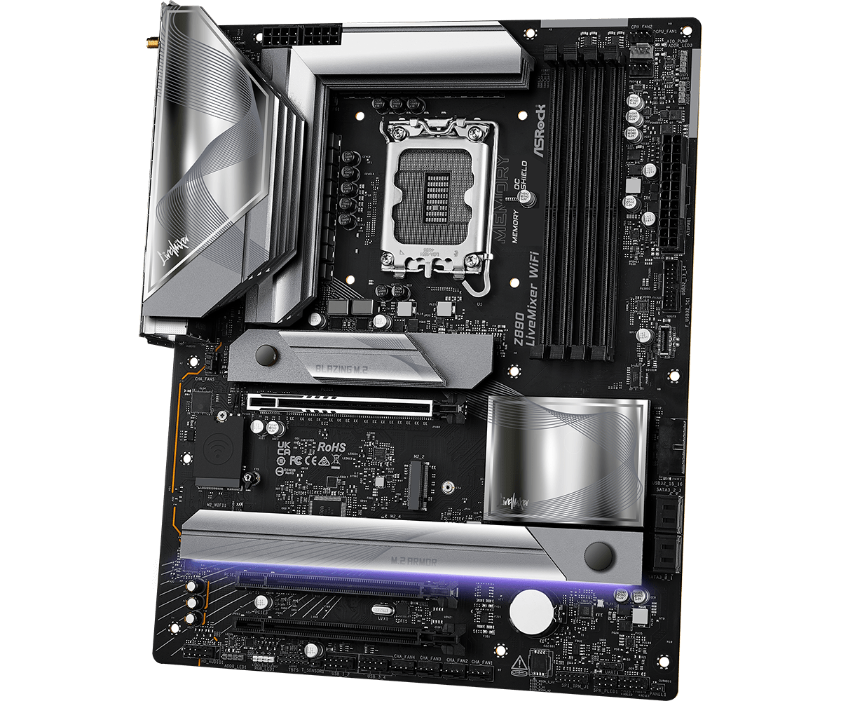 مادربرد ازراک مدل Z890 LiveMixer WiFi 3 مادربرد ازراک مدل Z890 LiveMixer WiFi
