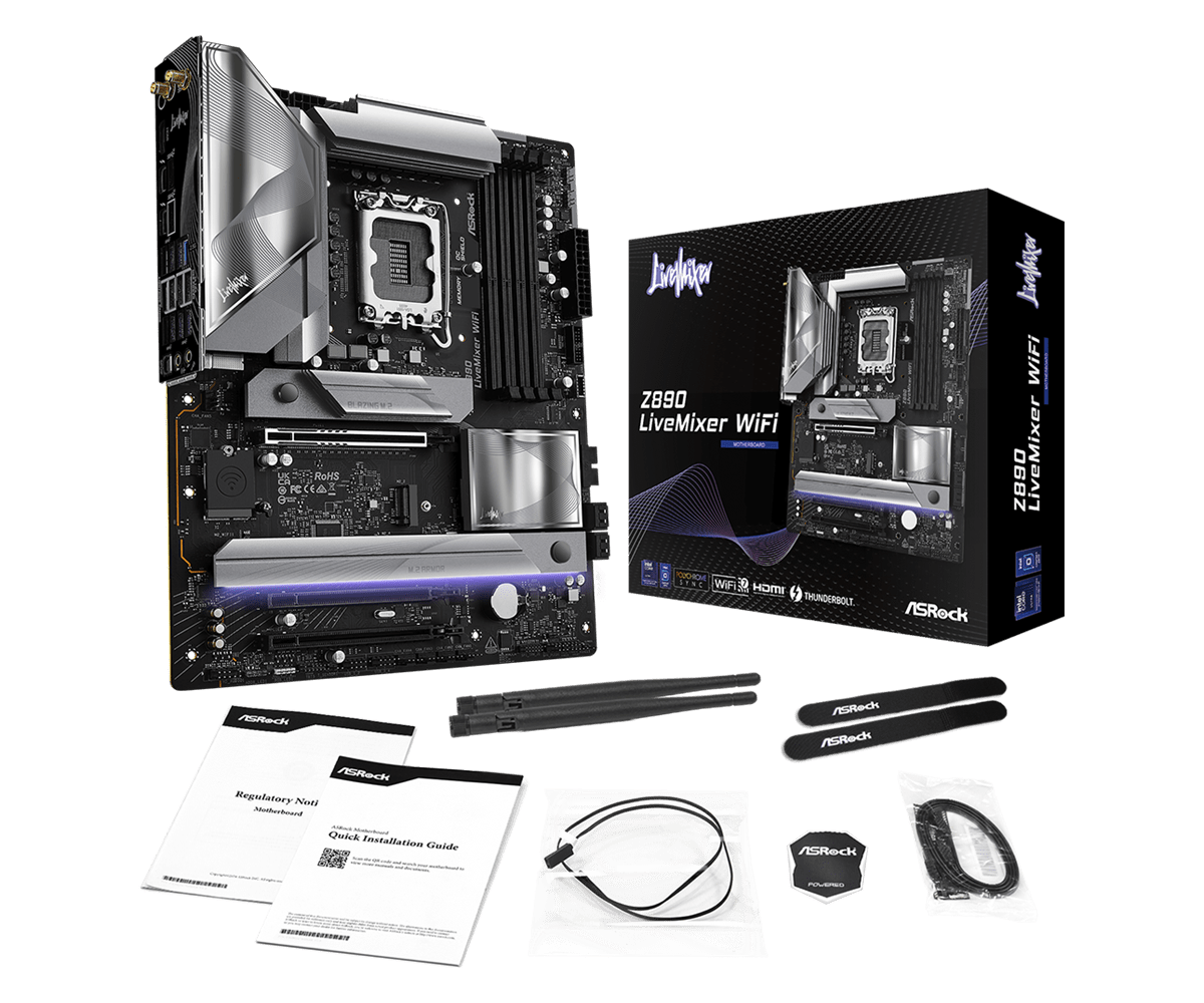 مادربرد ازراک مدل Z890 LiveMixer WiFi 2 مادربرد ازراک مدل Z890 LiveMixer WiFi