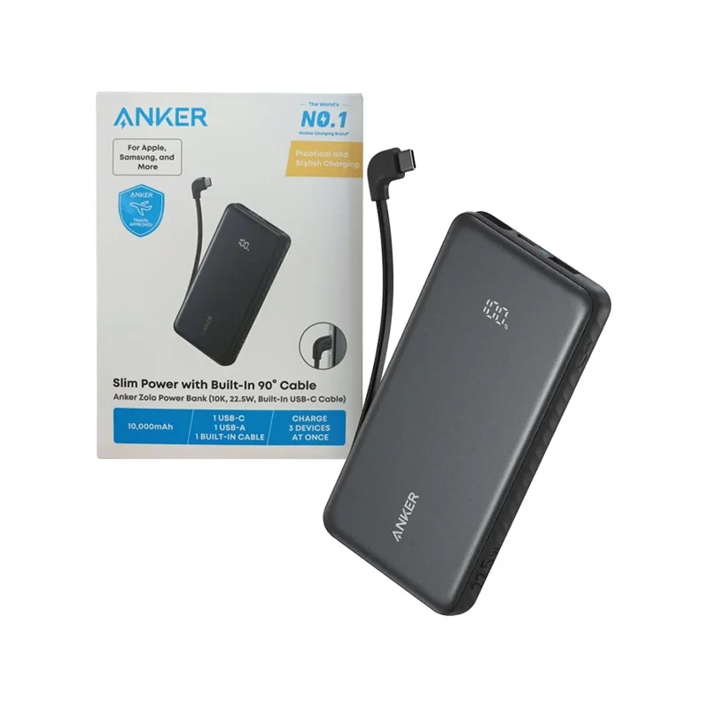 پاوربانک انکر Zolo A110D ظرفیت 10000 میلیآمپر ساعت توان 22.5 وات رنگ مشکی 3 Zolo A110D